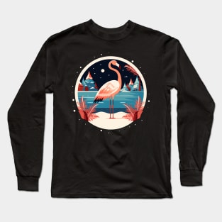 Flamingo Flock Sunset, Love Flamingos Long Sleeve T-Shirt